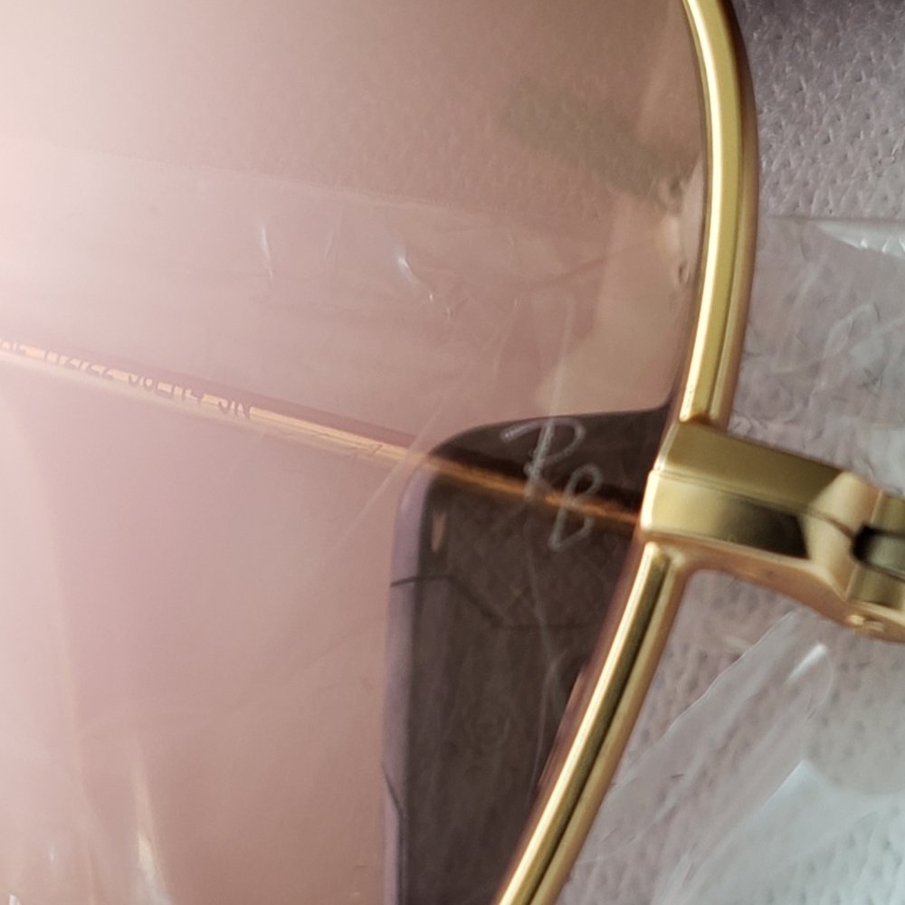 Ray Ban Aviator Sunglasses🌞 Rose Pink Lenses 58mm - Picture 2 of 8